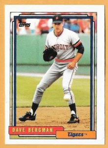 Dave Bergman Tigres de Detroit #354 - Topps casi nuevo-como nuevo 1992 - Imagen 1 de 2