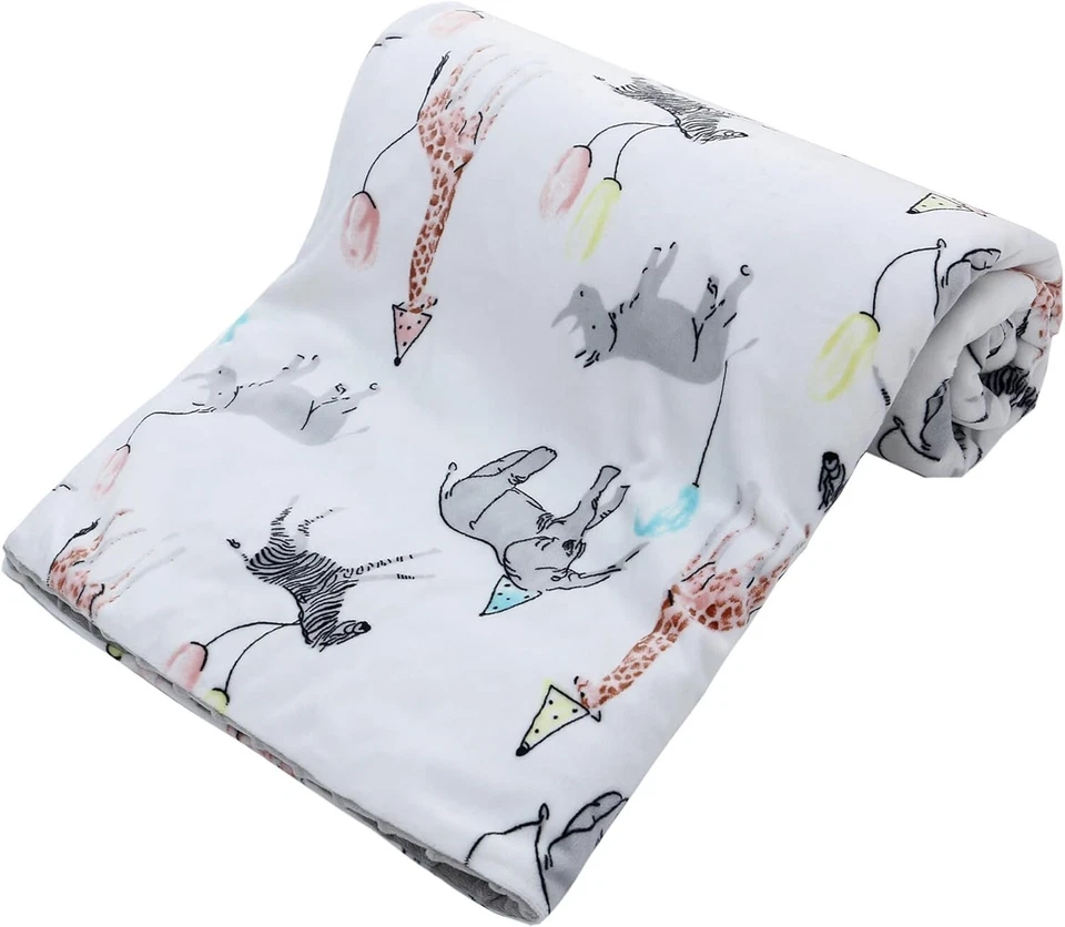 MIRACLE BABY Babydecke Kuscheldecke Krabbeldecke mit Hochwertige Füllung (Elefant, 75x100cm)