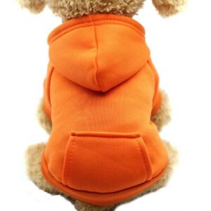 Winter Pet Dog Hoodie Coat Soft Fleece Warm Puppy Clothes Small Dogs Sweatshirt