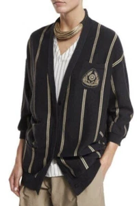 BRUNELLO CUCINELLI 100% Cashmere Crystal Crest Embellished Sweater Cardigan L - Picture 1 of 3