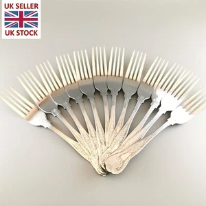 Kings Patterned Stainless Steel Table Forks (set of 12) - Picture 1 of 4