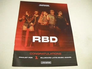 Anuncio de exhibición promocional original RBD y ANITTA de 2 caras 2024 celebrando artistas latinos - Imagen 1 de 2