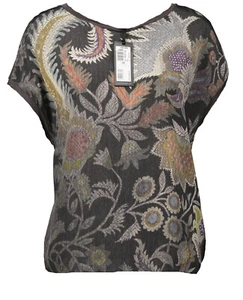 NEU! Luisa Cerano Damen Blusenshirt taupe Blumenmuster Gr. 44 - Bild 1 von 5