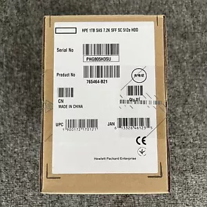 New 765464-B21 HPE 1TB 12G SAS 7.2K SFF SC 512e 2.5″ DS w/Caddy HDD 765872-001 - Picture 1 of 10
