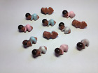 60 Pcs Brown 1" Sleeping Baby Shower Favor Game Decor Party Decorations