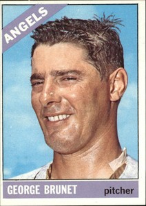 1966 Topps Baseball Card #393 George Brunet - EX-MT