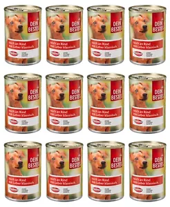12 x 400g | Dein Bestes Nassfutter Hund mit Rind & Leber - Bild 1 von 1