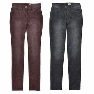 Next Womens Needlecord Jeans Slim Leg Mid High Rise with Stretch - Picture 1 of 6