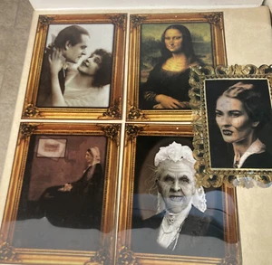 Halloween Spooky Changing Portraits Old Lady Moan Lisa Dracula - Picture 1 of 13