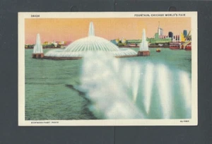 1933 Post Card Worlds Fair Chicago Century Of Progress Fountains Not Posted - Picture 1 of 1