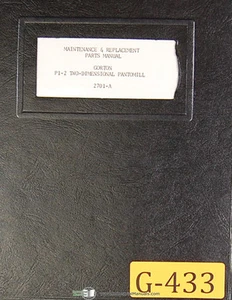 Gorton P1-2, pantomill bidimensional, 2701-A, manual de mantenimiento y piezas 1964 - Imagen 1 de 6
