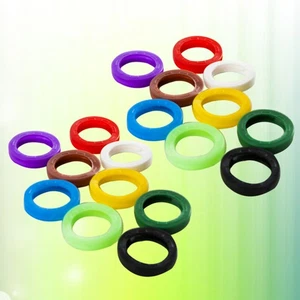 64 Pcs Colorful Key Rings Cute Identifiers Covers Elastic Caps Tag - Zdjęcie 1 z 11