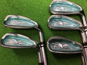 LADIES Mizuno EURUS 2017 Turquoise Blue Irons #7-9,Pw,Sw(5Clubs)/EXSAR/Flex:L - Picture 1 of 6