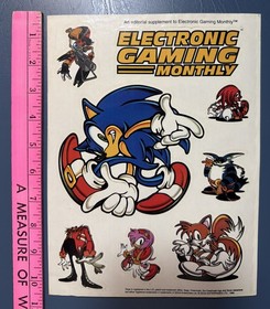 VTG 1999 Promotional Sonic Stickers Dreamcast Electronic Gaming Monthly NEW