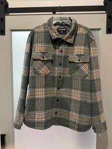 DAKINE Giacca Camicia Uomo, Peluche Pile Soft Shell, 2 Tasche Verde Plaid XL - Foto 1 di 3