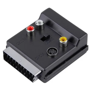 Adaptador Euroconector-Euroconector con 3 RCA + S-Video con interruptor E/S - Imagen 1 de 6