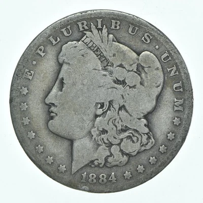 Principios - 1884-O dólar de plata Morgan - 90% moneda de Estados Unidos *252 Foto 1 de 3