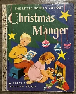 Christmas Manger Little Golden Cut-Out Book Uncut 1953 No Markings Crisp Vibrant - Picture 1 of 10