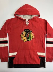 Chicago Blackhawks CCM Jersey Sudadera con Capucha Jóvenes Niños XL (18) Negro Hockey Con Capucha - Imagen 1 de 8