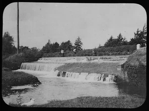 FOTO WEIR NEAR WEYBRIDGE C1903 Magic Lantern Slide RIVER WEY / THAMES - Imagen 1 de 4