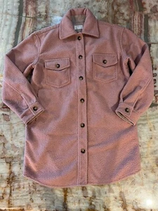 Jackson Rowe Women’s Panama Shacket Pink Bittersweet Button Jacket Size M NWOT - Picture 1 of 3
