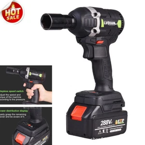Llave de impacto inalámbrica sin escobillas pistola dinamométrica trinquete eléctrico con batería de iones de litio - Imagen 1 de 12