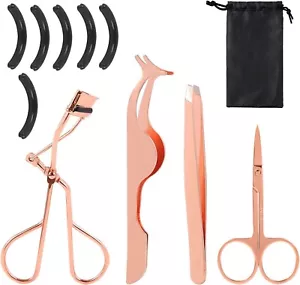 5 in 1 Mini Eyelash Curlers Applicator Tool Kit Fale Eyelash Tweezers for Women - Picture 1 of 6