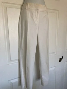 Ann Taylor Pants WHITE sz4 Straight Leg And Curvy Fit At Hip And Thighs mid rise - Picture 1 of 17
