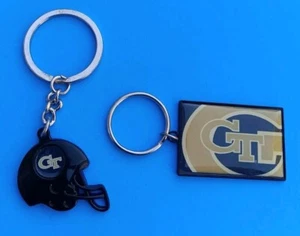NCAA Football Georgia Tech Pair Of Metal Keychains Win craft - Picture 1 of 9