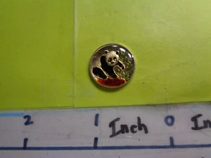 PANDA CUB ENAMEL ENGRAVEABLE NICE 1/10 OZ 999 SILVER COIN PERFECT 4 PENDANT #C - Picture 1 of 2