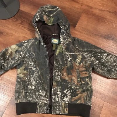 CABELA’s Niño Juvenil Pequeña Chaqueta Camuflada Capucha Bolsillos Cremallera Camuflaje Invierno ☼ Abrigo Foto 1 de 4