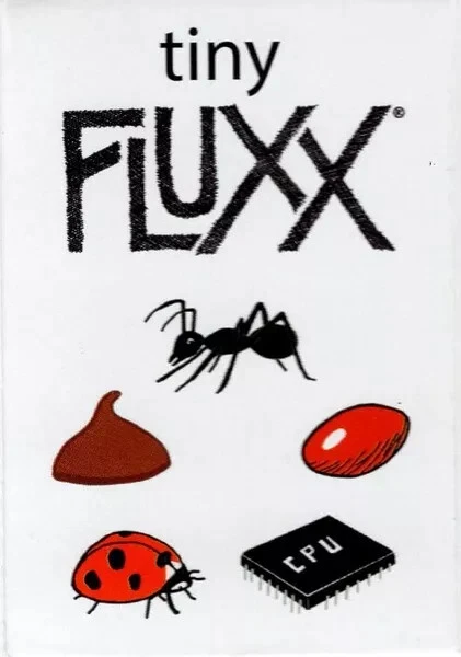 Tiny Fluxx Promo Set, Family Novelty Card Game, 21 Cards Fold Out Box, BRAND NEW - Image 1 of 1
