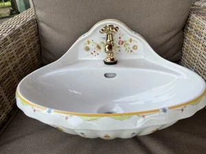 Keramag Romantik Fauna WC Waschbecken mit 24 Karat vergold. Original Hahn neu - Bild 1 von 5