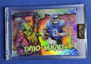 2023 Wild Card Alumination Dino-Might - Jaxson Dart /50 Silver, Ole Miss - Bild 1 von 2