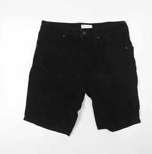 ASOS Mens Black Cotton Cargo Shorts Size W32 L10 in Regular Zip - Picture 1 of 10