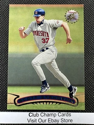 1996 #121 Scott Stahoviak Topps Stadium Club Baseball Twins - Image 1 of 2