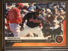 2020 Topps Now #OD-94 Carlos Santana Cleveland Indians 5/5