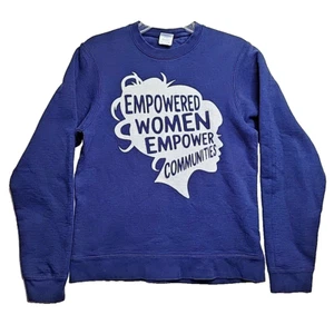 Feminist Feminism Empowered Women Empower Communities Blue Small Sweat Shirt - Picture 1 of 9