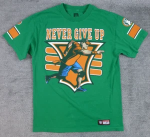 JOHN CENA T SHIRT Green You Cant See Me Jersey Tee Adult Medium Never Give Up - Picture 1 of 9