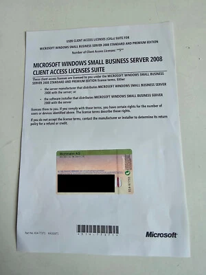 Microsoft Windows Small Business Server 2008 User 5-CAL / X14-77371 - Bild 1 von 2