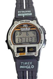 1995 March TIMEX Ironman Triathlon 8 Lap Watch 38mm Black Indiglo. - Picture 1 of 15