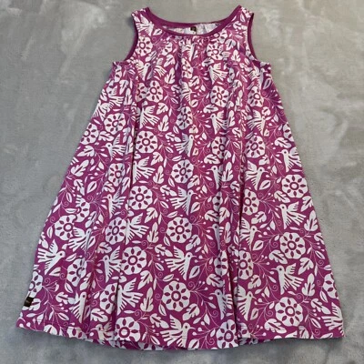 Vestido Colibrí Floral Rosa 100% Algodón Sin Mangas Tea Collection Talla 8 Niñas Foto 1 de 4