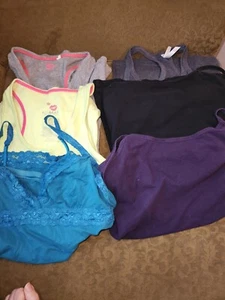 MISC Lot 6 VTG Vanity Bra Tank Tops lace  spaghetti Women's approximately M - Picture 1 of 6