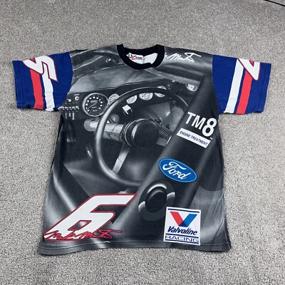 Camisa masculina vintage NASCAR grande cinza Mark Martin 6 perseguição autêntica corrida anos 90 - Imagem 1 de 4
