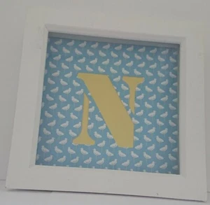 Paper cut N Initial Box Frame - Picture 1 of 2