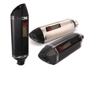 Motorcycle 51mm Inner Exhaust Pipe Motorcycle Stainless Steel Muffler Tips 470mm - Picture 1 of 8