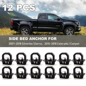 12X Tie Down Anchor Truck Bed Side Wall Anchors for Chevy Silverdo/GMC Sierra - Foto 1 di 11