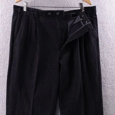 Pantalones de vestir plisados de pana Zanella Bennett para hombre gris carbón frente plano 38x32 Foto 1 de 4