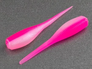 (24)  2" SLAB HUNTER "Pink Panther" GRUBS JIGS CRAPPIE PANFISH STINGER BABY SHAD - Picture 1 of 3