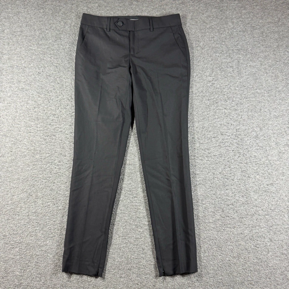 Pantalones de vestir Vince 100 % lana para mujer 8 negros con cremallera al tobillo modernos minimalistas Foto 1 de 4